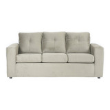 Sofá Emilia 3 Cuerpos Felpa Beige / Muebles América