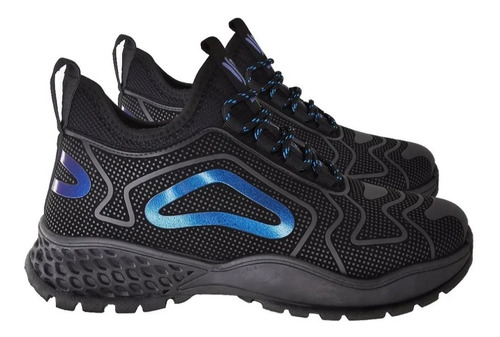 Zapatillas Deportiva Caña Tendencia Comoda Negra 32