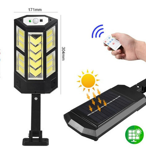 Luminária Balizador Sensor De Presença Solar Parede 3000w