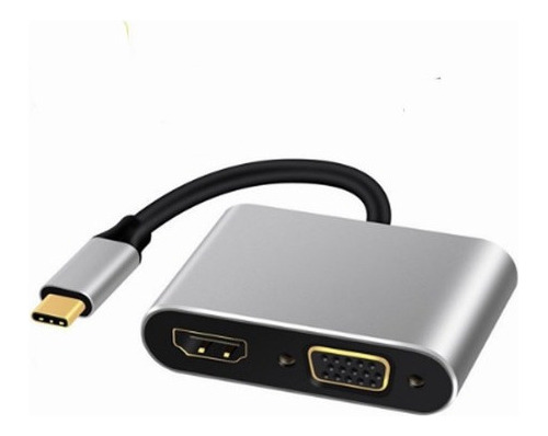 Convertidor De Cable Adaptador Tipo C A Vga Y Hdmi Usb 3.1 4