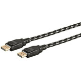 Mono Braided Displayport 1.4 Cable 10 Feet Gray, 8k Capable