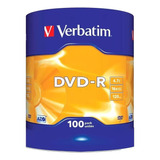 Dvd-r Virgen Verbatim X 100 Unidades 4,7 Gb 120 Min 16x