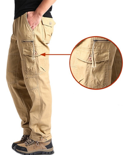 Pantalones Cargo De Algodón Para Hombre, Overoles De Trabajo