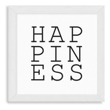 Cuadros Linea Home 20x20 Chato Blanco Happiness