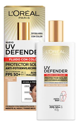 L'oréal Paris Protector Solar  Fluido Tono Medio Fps50 Uv 