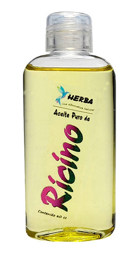 Aceite Orànico De Ricino * Herba* 60cc . Puro Y Natural