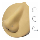 Piercing De Nariz Prata 950 Nostril Pedrinha Zircônia