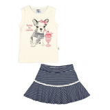 Conjunto Infantil Menina Pulla Bulla Short Saia Ref. 37817