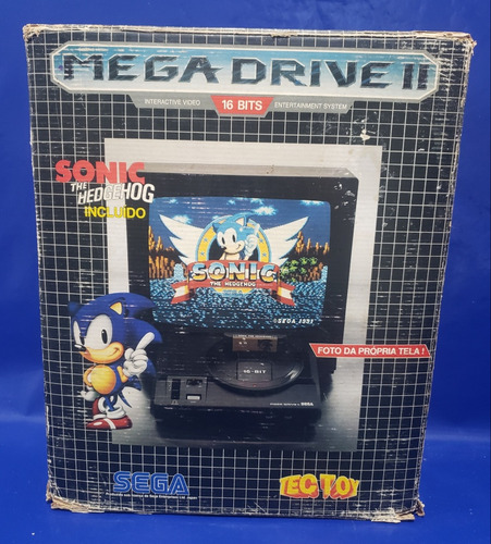 Mega Drive 2 Tec Toy Completo + Sonic + Caixa Funcionando