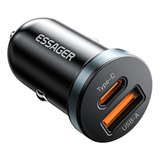 Carregador Veicular Turbo Ultra Rápido Essager 30w Usb C