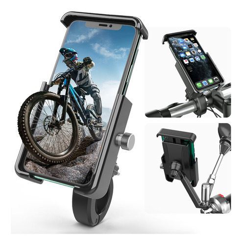 Soporte Para Celular Moto Y Bicicleta Aluminio Porta