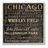 Stupell Home Décor Chicago, Placa De Pared Cuadrada,  ...