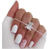 Pulsera Osito Oso Plata 925 Cubics Teddy