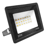 Reflector Led 20w Exterior Alta Potencia Multiled Ip66 Color De La Carcasa Negro Color De La Luz Blanco Neutro