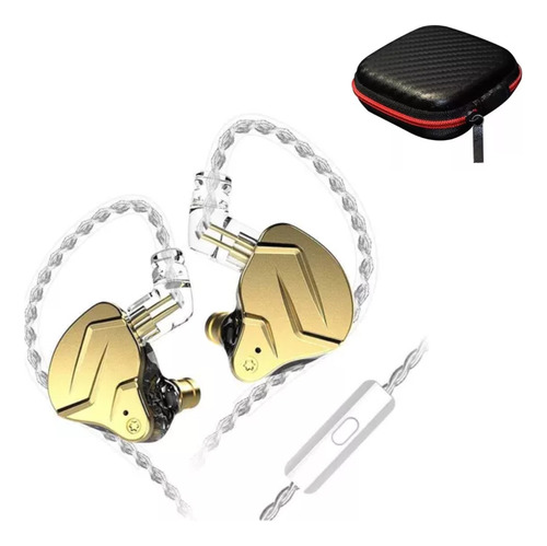 Audífonos In Ear Kz Zsn Pro X Gold Y Estuche