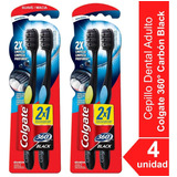 Cepillo Colgate 360 Black Suave Adulto Pack 4 Unidades