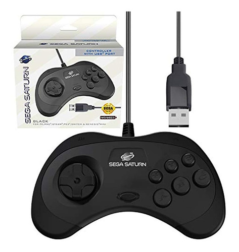 Retro-bit - Controlador Usb Para Sega Genesis Mini, Ps3, Pc