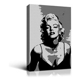 Lienzo De Marilyn Monroe En Blanco Y Negro Para Decoración