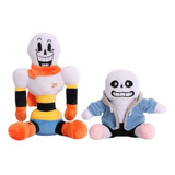 2 Piezas De Undertale Papyrus Sans Muñeco Peluche Juguete Re