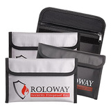 Rolloway - Bolsa Pequeña Ignífuga (12,7 X 20,3 Cm), No Pica