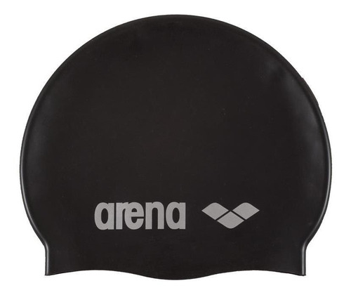 Gorra De Natación Arena Classic Silicone Color Negro Diseño Liso Tamaño Único Adultos Silicona