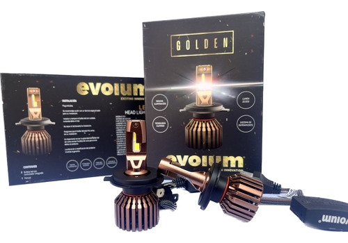  Kit De Focos Led Hyperled Evolum Golden 22000lm H4/h13/9007