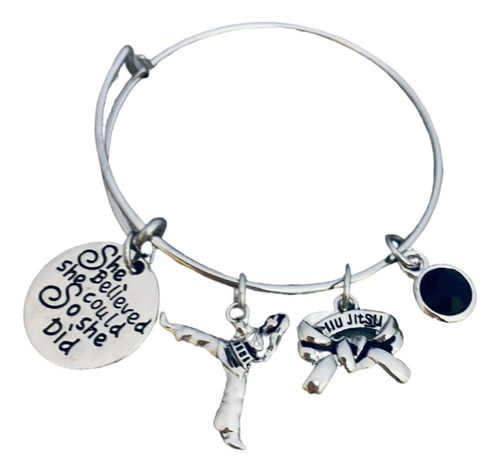 Pulsera Sportybella Con Dijes De Jiu Jitsu, She Believe She