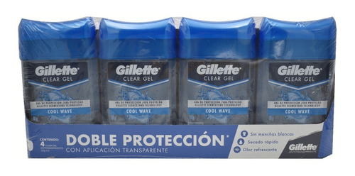 Antitranspirante Gillette Cool Wave Endurance 4 Pza 82 G C/u