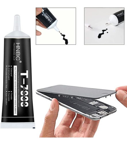 T7000 50ml Pegamento Adhesivo Negro Touch Celular Multiuso