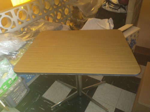 Mesa Libro Formica Plegable Patas Cromadas 