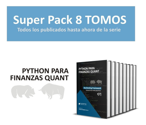 Libros Python Para Finanzas Quant - Combo 8 Tomos