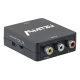 Convertidor Mini Av A Hdmi Con Entrada Rca Mhd-1024 Mitzu Color Negro