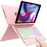 Funda Con Teclado Para iPad 10.2  9 8 7 Gen -rosa