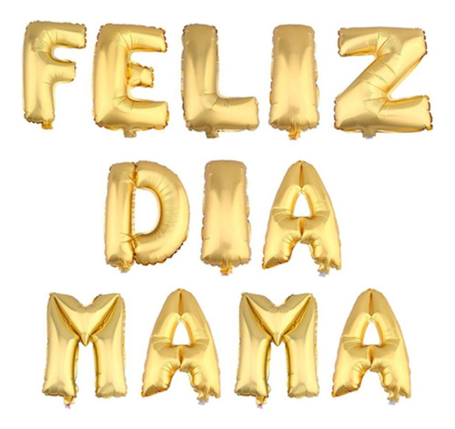 Globos Feliz Dia Mama Dorado Dia De Las Madres Decoración