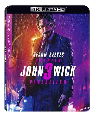 John Wick 3 Parabellum Película 4k Ultra Hd + Blu-ray Nuevo