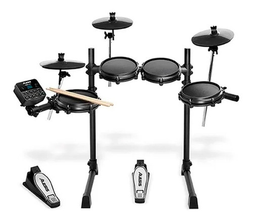 Bateria Eletrônica 7 Peças Alesis Turbo Kit Com Peles Mesh