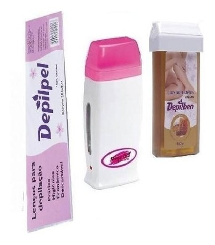 Kit  Depilador Roll-on Aquecedor De Cera Quente