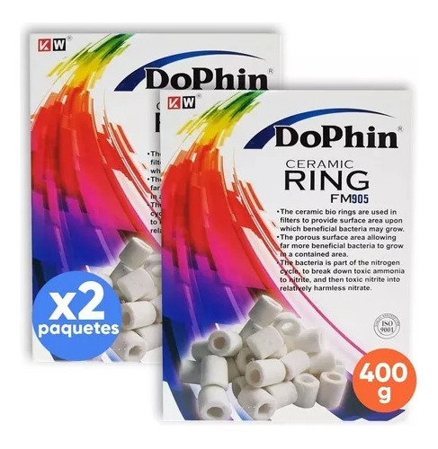 Acuario Canutillo Anillo Ceramica Filtros Pecera Dophin 400g