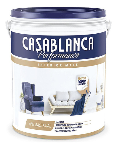 Casablanca Performance Interior Blanco 1 Lts Latex