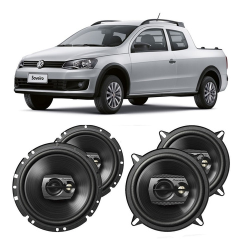 Alto Falante Vw Saveiro G6 2013 A 2016 Pioneer 200w Rms