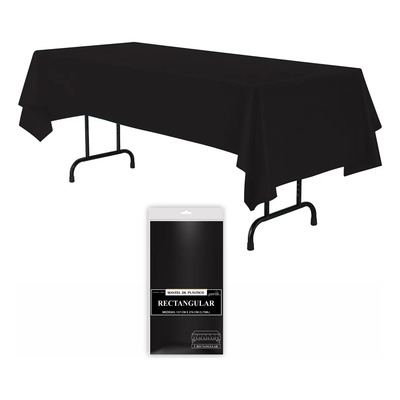 Mantel Rectangular Desechable Granmark - 2 Piezas Color Negro Solido | MercadoLibre