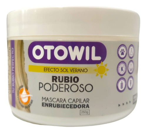 Otowil Rubio Poderoso Mascara Capilar Enrubiecedor X 250 Gr