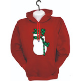 Buzos Hoodie Navideño Muñeco De Nieve Navidad Adultos Niños