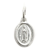 Colgante Medalla Mini Virgen De Guadalupe 7mm Plata Fina 925