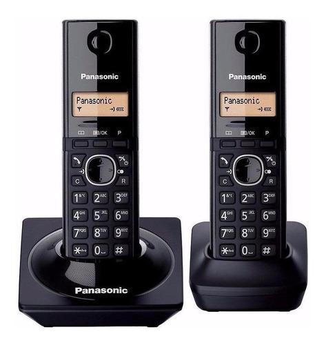 Teléfono Panasonic Kx-tg1712 Inalámbrico Duo - Negro