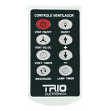 Kit Controle Remoto Para Ventilador De Teto Universal Trio Cor Branco