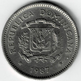 Moneda  República  Dominicana  10  Centavos  1987  Muy Buena