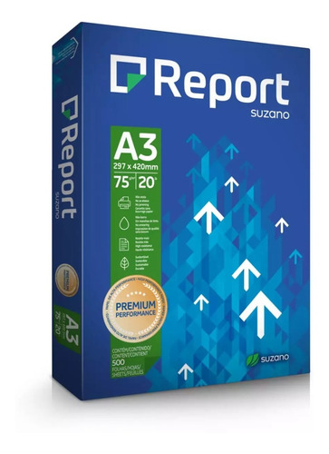 Papel Report A3 75 Grs 297x420 Resma C/500 Fols