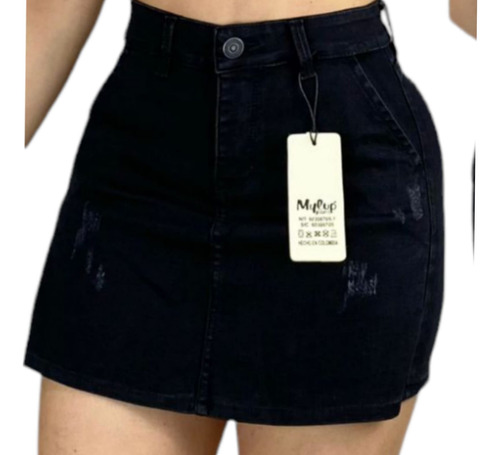 Nueva Coleccion De Falda Short Jeans Strech Talla 6/16