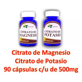 Pack Citrato Magnesio Y Citrato Potasio 90 Cáps 500 Mg C/u